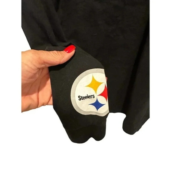 NFL Pittsburgh Steelers Black‎ Long Sleeve Girls T-Shirt Size XL (18) - Picture 3 of 4